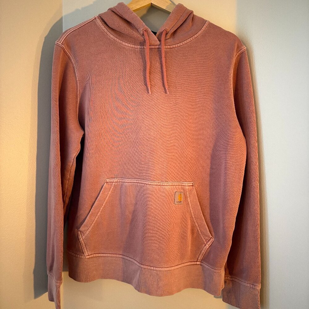 Carharrt Pink Garment Dye Rose tint hoodie-size M - Picture 3 of 10